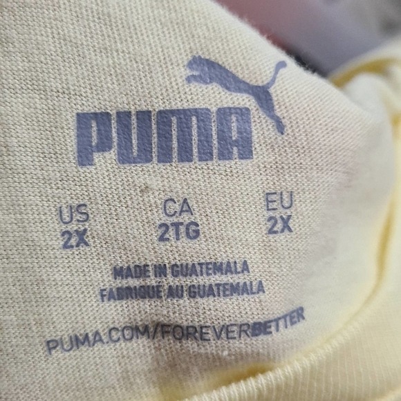 Puma Yellow Tee Shirt Size 2X NWT - Picture 4 of 6